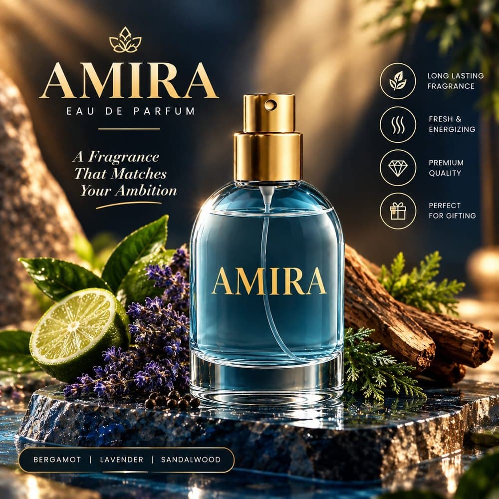 Amira Bergamot, Lavender & Sandalwood Eau de Parfum